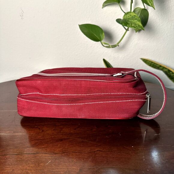 Estee Lauder Red Cosmetic Travel Bag Toiletry Organizer with Handle - Picture 5 of 6
